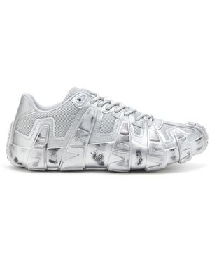 DIESEL S-D-Griffe-Metallic Sneakers - White