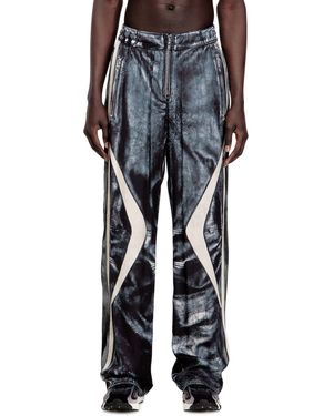 DIESEL Biker-Trompe L'Oeil Satin Track Trousers - Black