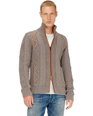 DIESEL Zip Cardigan - Brown