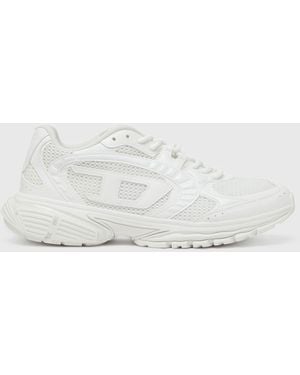 DIESEL S-Pro-V-Dense-Mesh Trainers With Oval D Logo - White