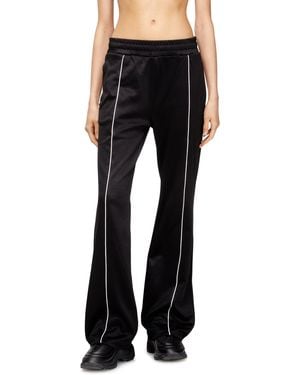 DIESEL Track Trousers With Contrast Piping - Black