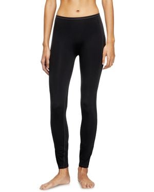 DIESEL Nylon Leggings With Cut-Out Back Oval D - Blue
