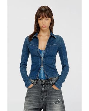 DIESEL Full-Zip Shirt - Blue
