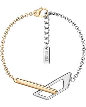 DIESEL Bracelet Chaîne En Acier Inoxydable - Blanc