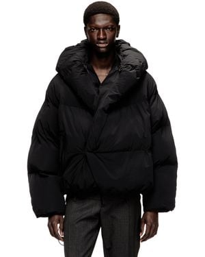 DIESEL Wrap Puffer Jacket - Black