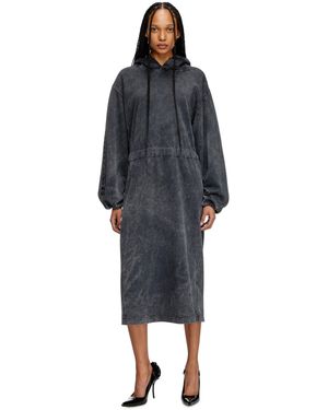 DIESEL Balloon-Shaped Hooded Midi Dress - Blue
