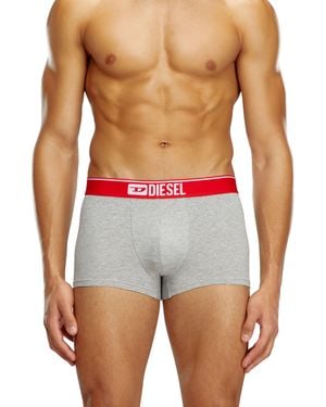 DIESEL Set di tre boxer lunghi tinta unita - Blu