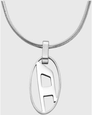DIESEL Collar Con Colgante En Acero Inoxidable - Azul