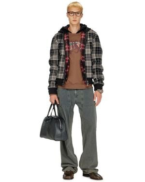 DIESEL Sweatshirt With Graphic Prints And Patches - Brown