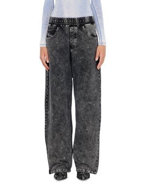 DIESEL Sweatpants With Denim Effect - Black