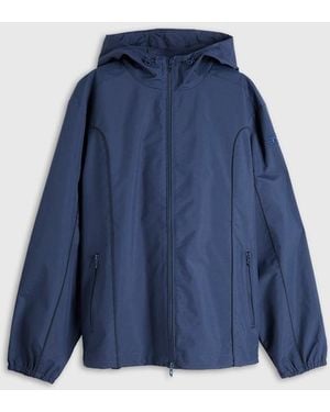 DIESEL Windbreaker With Contrast Piping - Blue