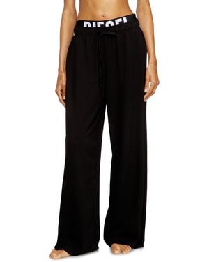 DIESEL Jogginghose Aus Baumwollfrottee Mit Logo-Bund - Schwarz