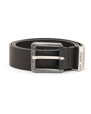 DIESEL 'B-Guarantee-A' Leather Belt - Black