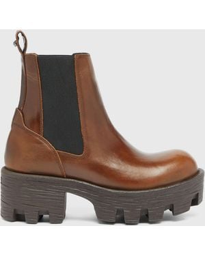 DIESEL D-Hammer-Chelsea Boots Aus Leder - Braun