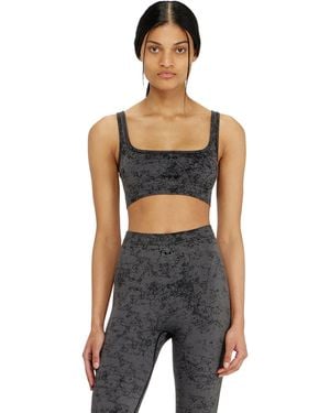 DIESEL Sports Bra With Utilitarian Print - Black