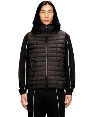 DIESEL Hooded Puffer Vest - Black