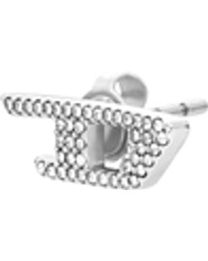 DIESEL Stainless Steel Glitz Stud Earring - Metallic