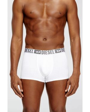 DIESEL Three-Pack Of Stretch Cotton Boxer Briefs With Tonal Waistband - White