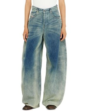 DIESEL Relaxed Jeans High Waist 1987 D-Khelz, Medium, Button Fly - Blue