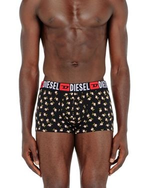 DIESEL Paquete De Tres Bóxers De Algodón Stretch Con Estampado Floral - Azul