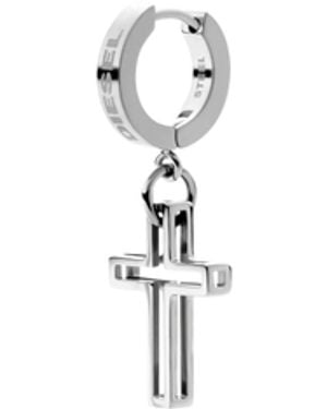 DIESEL Stainless Steel Single Hoop Earring - Blue