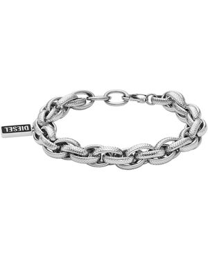 DIESEL Agate Chain Bracelet - White