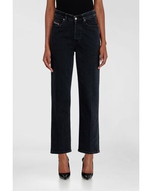 DIESEL Regular Jeans High Waist 1981 D-Went, /Dark, Button Fly - Black