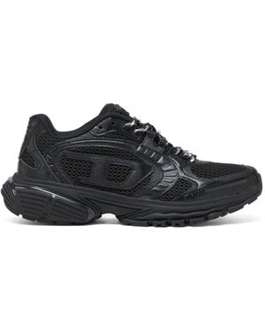 DIESEL S-Pro-V-Dense-Monochrome Mesh Trainers With Oval D Logo - Black