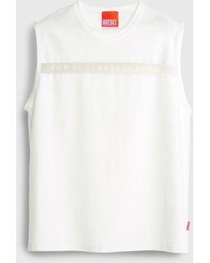 DIESEL Tank Top With For Successful Loving Logo - White