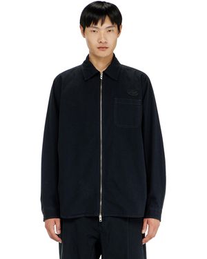 DIESEL Ripstop Shirt With Zip Closure - Blue