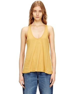 DIESEL Ribbed Tank Top With Oval D - Multicolour