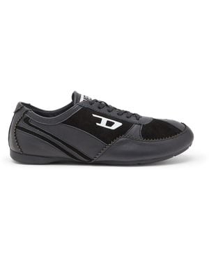 DIESEL D-Mile-Zapatillas En Cuero Y Ante - Negro
