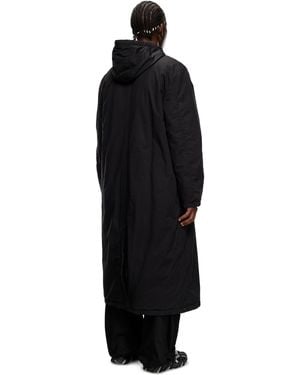 DIESEL Hooded Rain Coat - Black