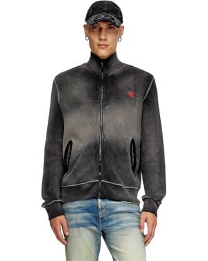 DIESEL ジップアップスウェット - ブラック