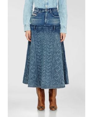 DIESEL Midi Skirt - Blue