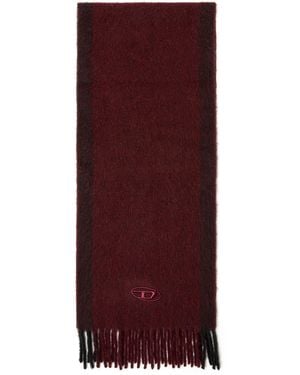 DIESEL Jacquard Wool Scarf - Purple