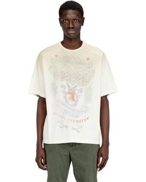 DIESEL T-Shirt With Crest Graphic - ホワイト