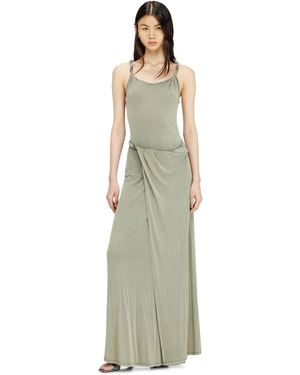 DIESEL Jersey Maxi Dress With Twisted Details - White
