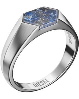 DIESEL Lapis Signet Ring - Blue
