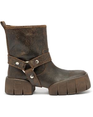 DIESEL D-Tex-Biker Boot - Brown