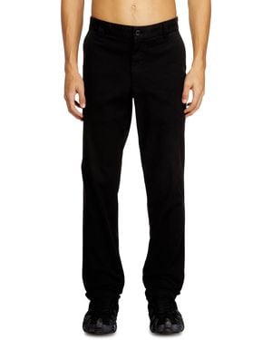DIESEL Cotton Trousers With Utility Loop - Black