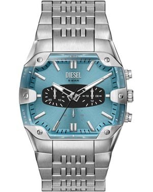 DIESEL Spiked Cushion Stainless Steel Watch - Blue