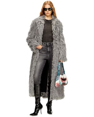 DIESEL Abrigo Peludo - Gris