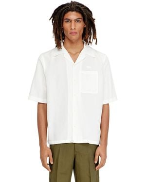 DIESEL Linen-Blend Shirt With Short Sleeves - White