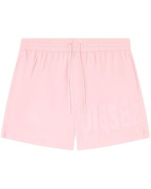 DIESEL Swim Shorts With Logo Print - Pink