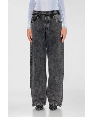 DIESEL Sweatpants With Denim Effect - Black