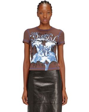 DIESEL Animalier-Print T-Shirt - Multicolour