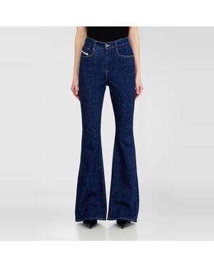 DIESEL Bootcut Jeans High Waist 1973 D-Partt, Dark, Zip Fly - Blue