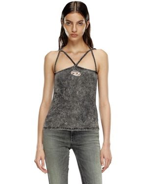 DIESEL Ribbed Halterneck With Cross-Over Straps - マルチカラー