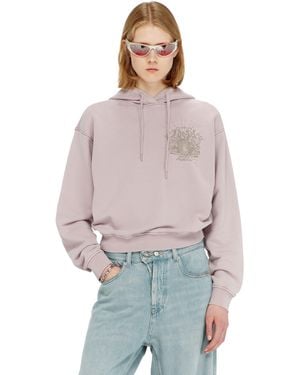 DIESEL Hoodie With Prints And Rhinestone Studs - Multicolour